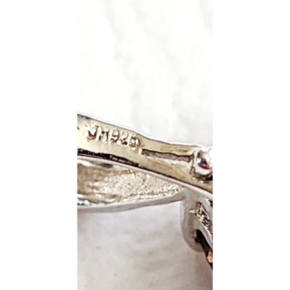 925 Silver Ball Chain Pendant Smoky Quartz Triangle Pendant Necklace 4.79g - Picture 3 of 5